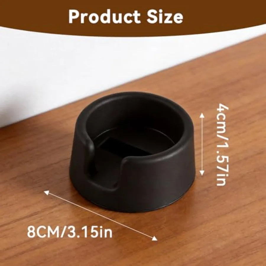Portafilter Holder with Cleaning Brush and Non-Slip Silicone Tamping Station (compatible with Ninja Espresso Machine Luxe Cafe Pro ES601 ES7).